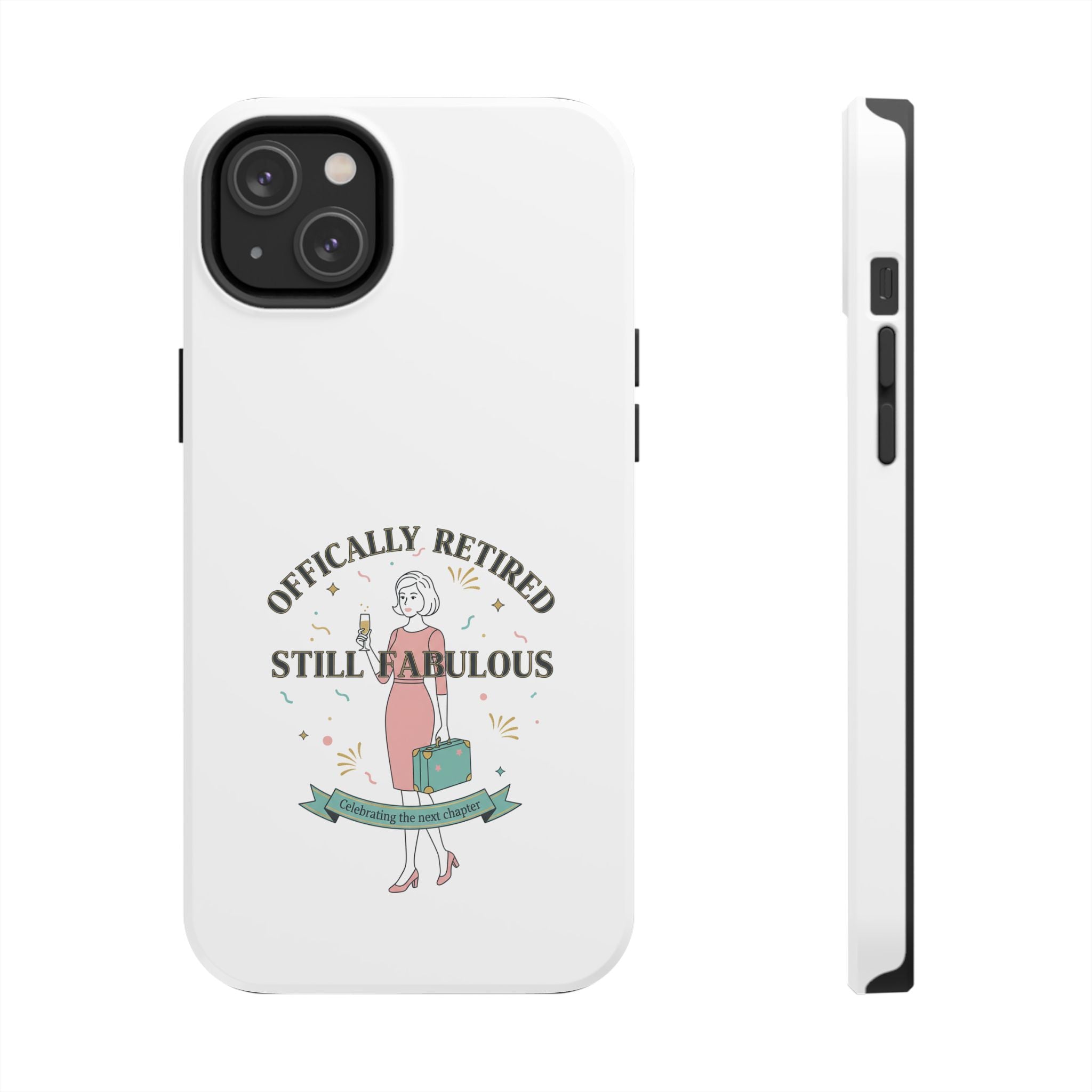 Officially Retired Still Fabulous Phone Case | Retirement, Retro Lady