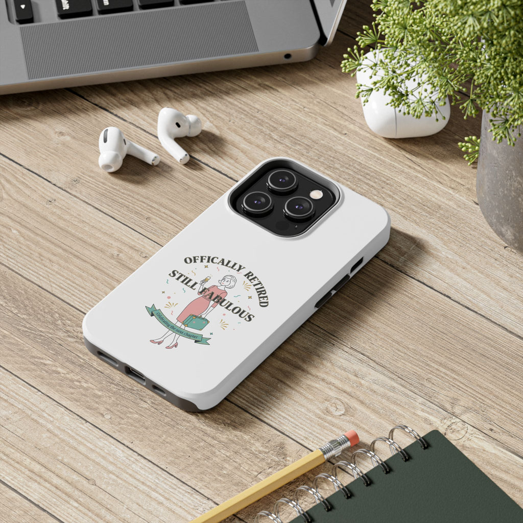 Officially Retired Still Fabulous Phone Case | Retirement, Retro Lady