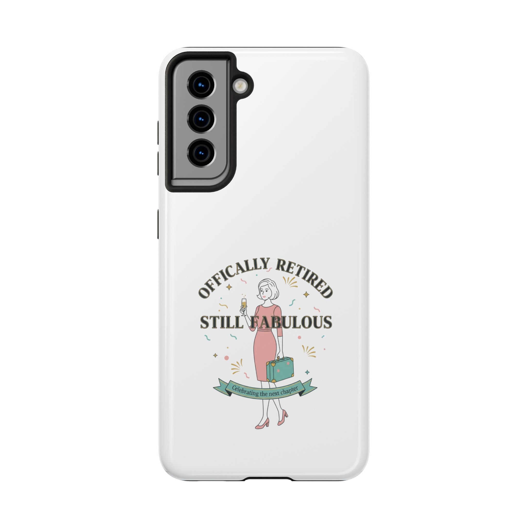 Officially Retired Still Fabulous Phone Case | Retirement, Retro Lady