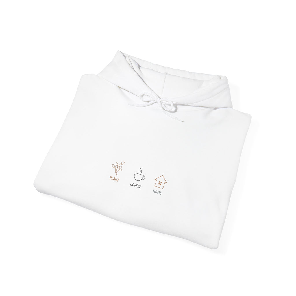 Minimal One-Line Plant Icons Hoodie | Single Continuous Line Illustration, Scandi Line Art