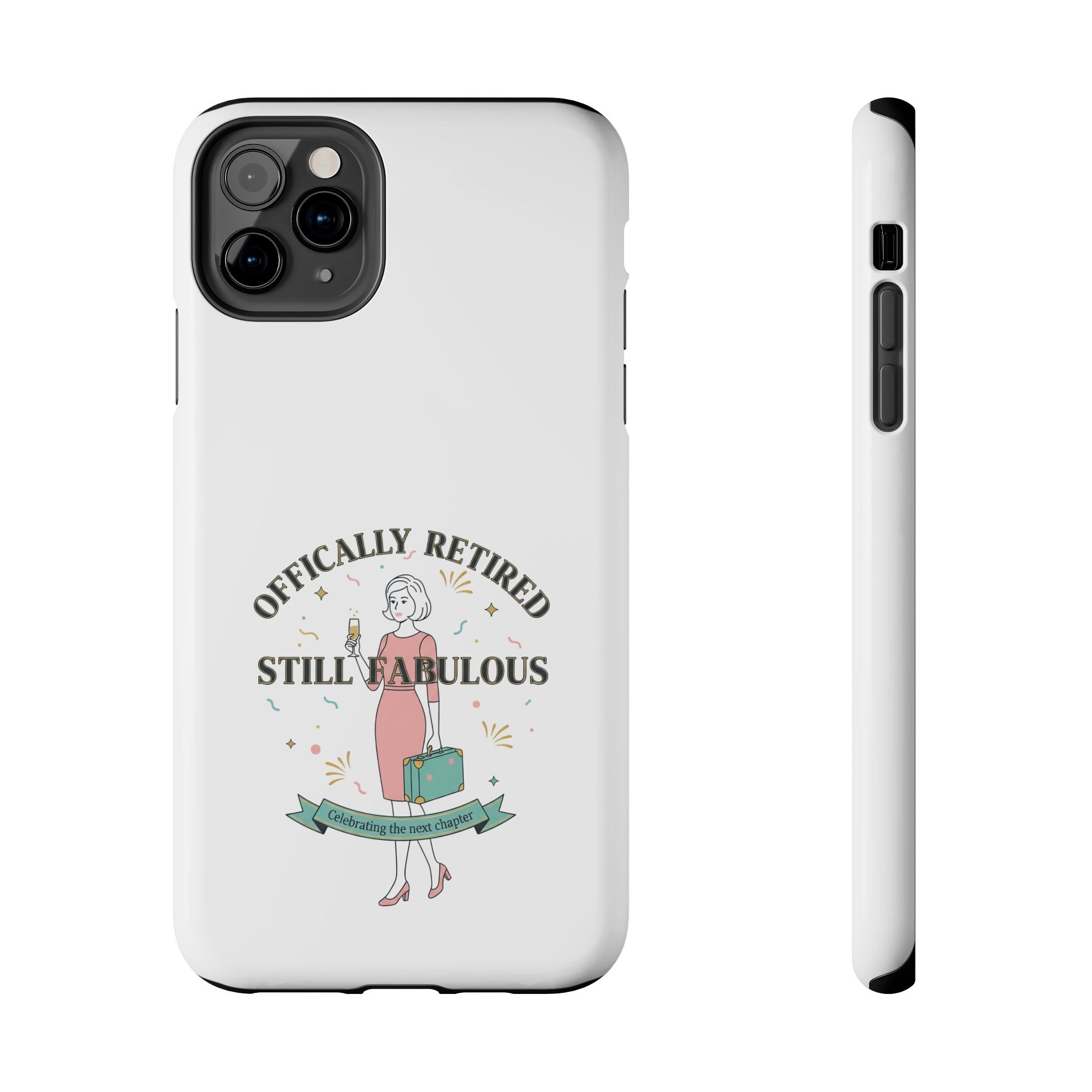 Officially Retired Still Fabulous Phone Case | Retirement, Retro Lady