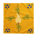 Easter Bunny and Greenery tablecloth | Yellow floral spring table linen