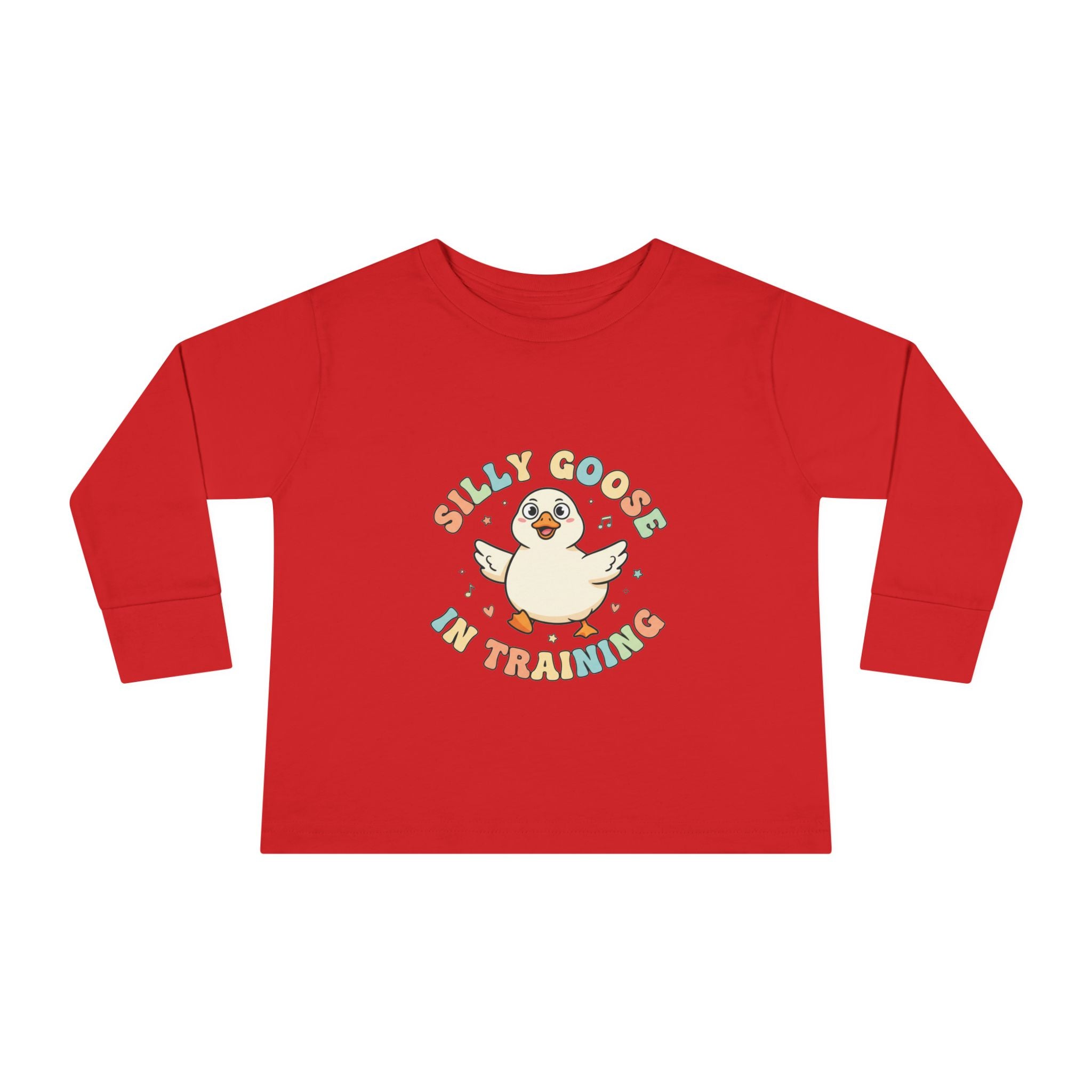 Silly Goose in Training Toddler Tee | Cute Duck Graphic