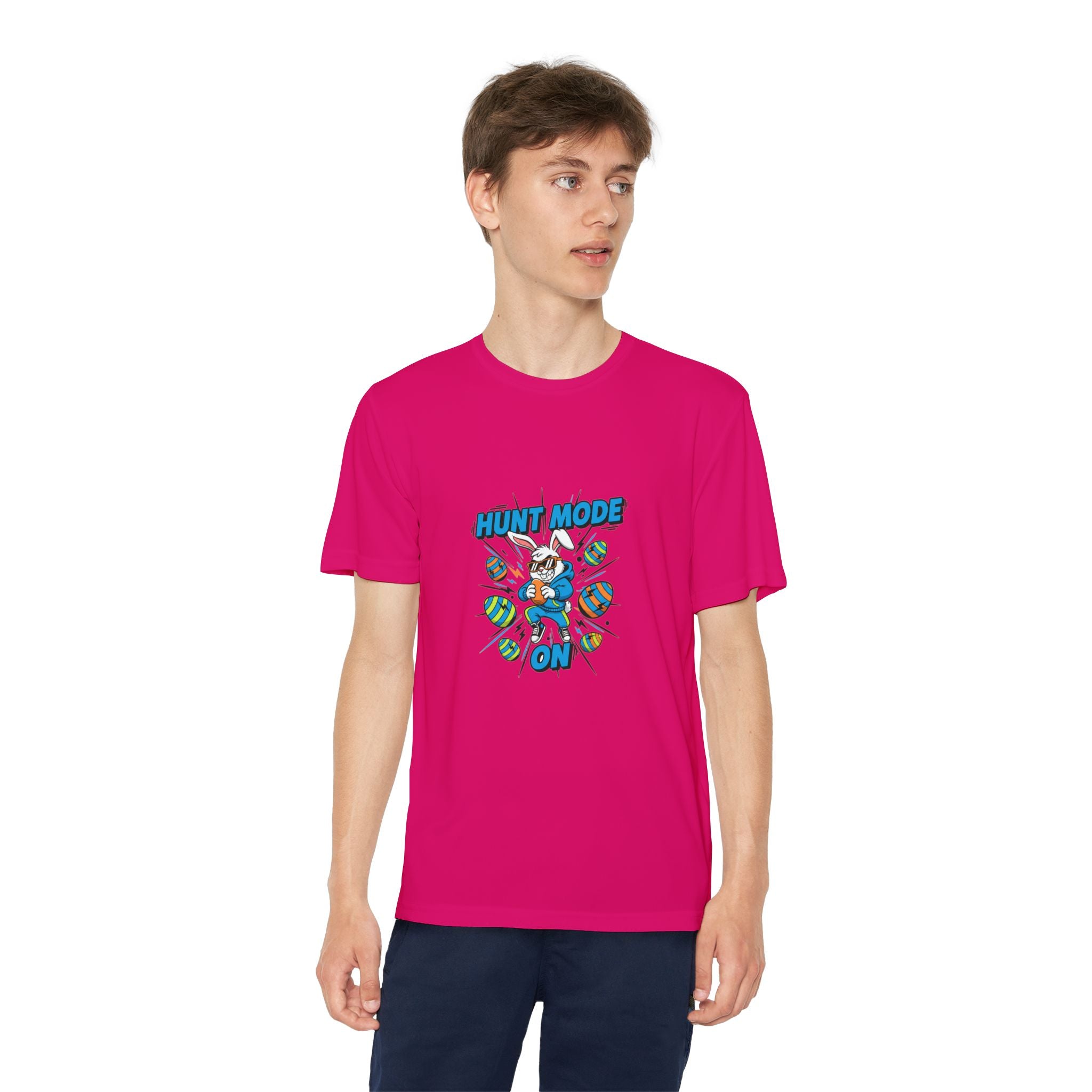 Hunt Mode On Youth T-Shirt | Hunting Mascot Tee