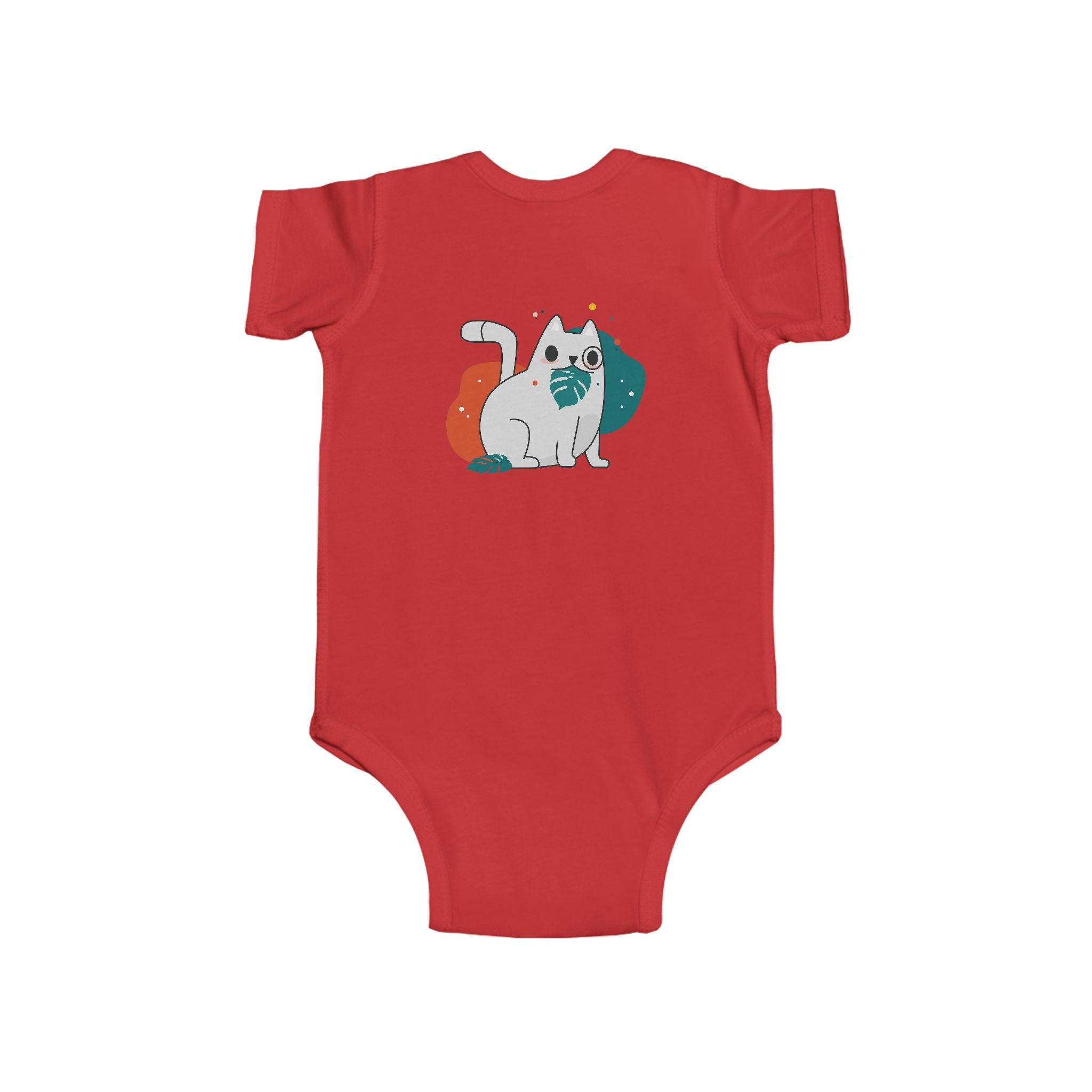 Cute Animal Baby Bodysuit — Playful Birds & Cat Infant Onesie