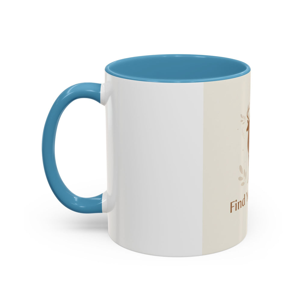Find Your Quiet Deer Coffee Mug — Rustic Motivational Accent Mug