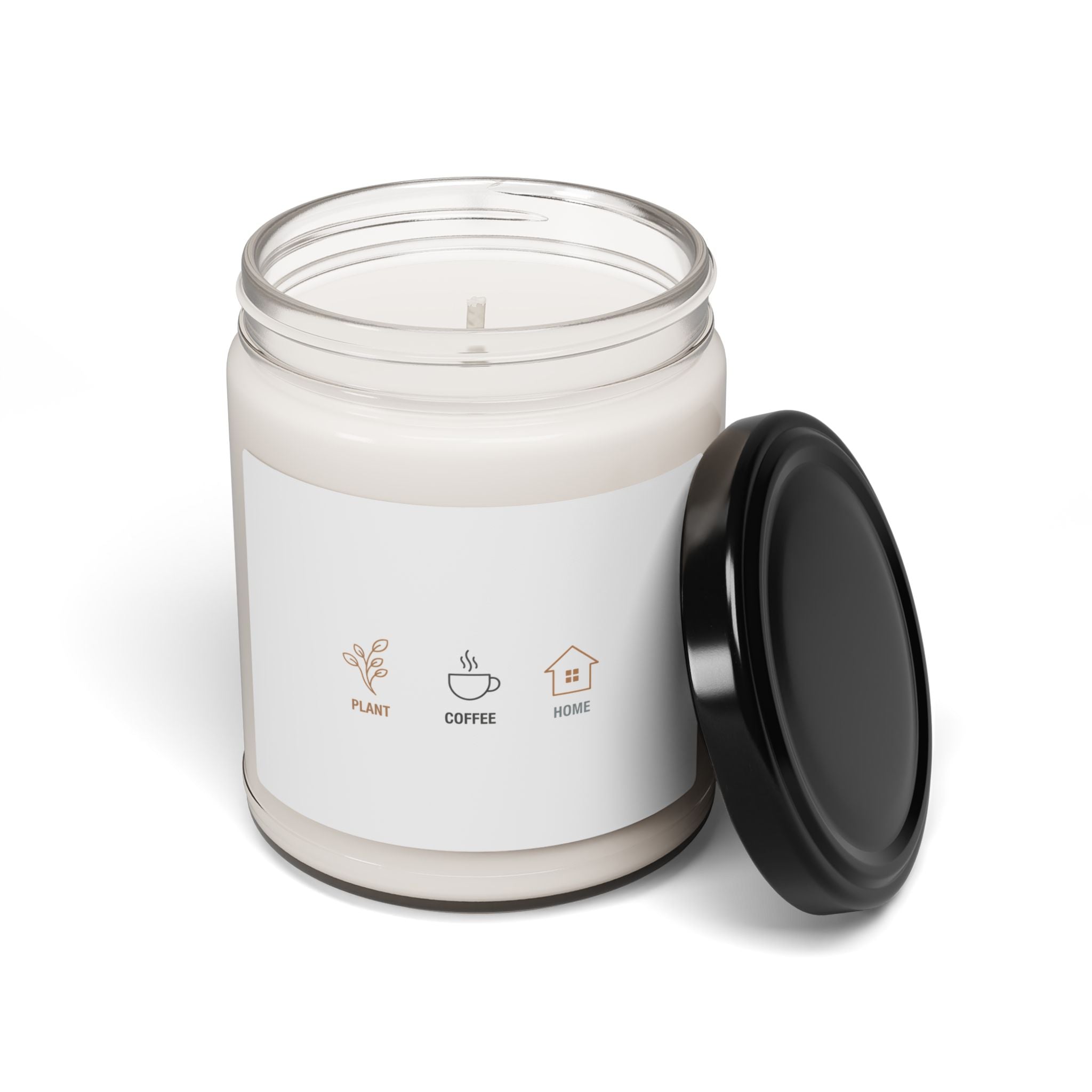 One-Line Plant Coffee Home Candle, Minimalist Soy Candle, Scandi Line Art