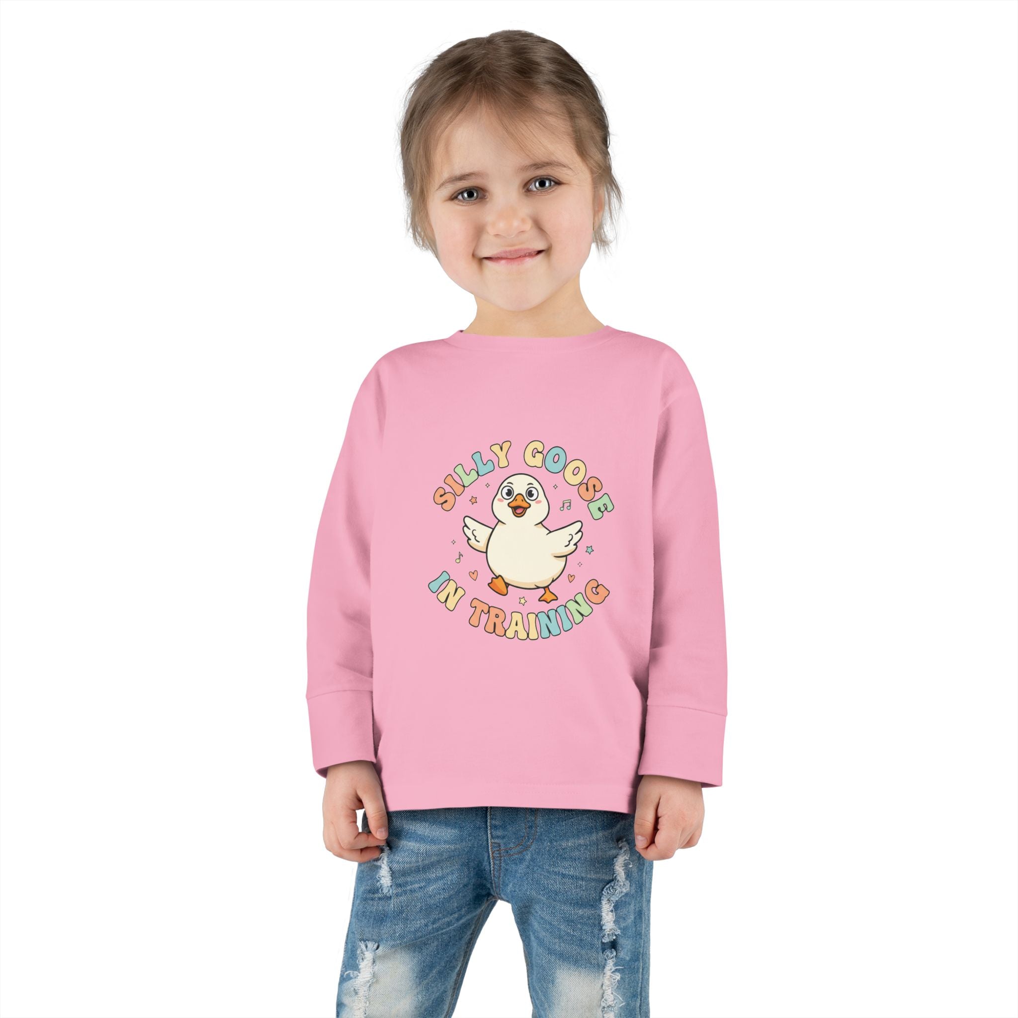 Silly Goose in Training Toddler Tee | Cute Duck Graphic
