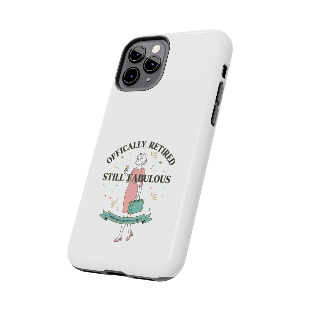 Officially Retired Still Fabulous Phone Case | Retirement, Retro Lady