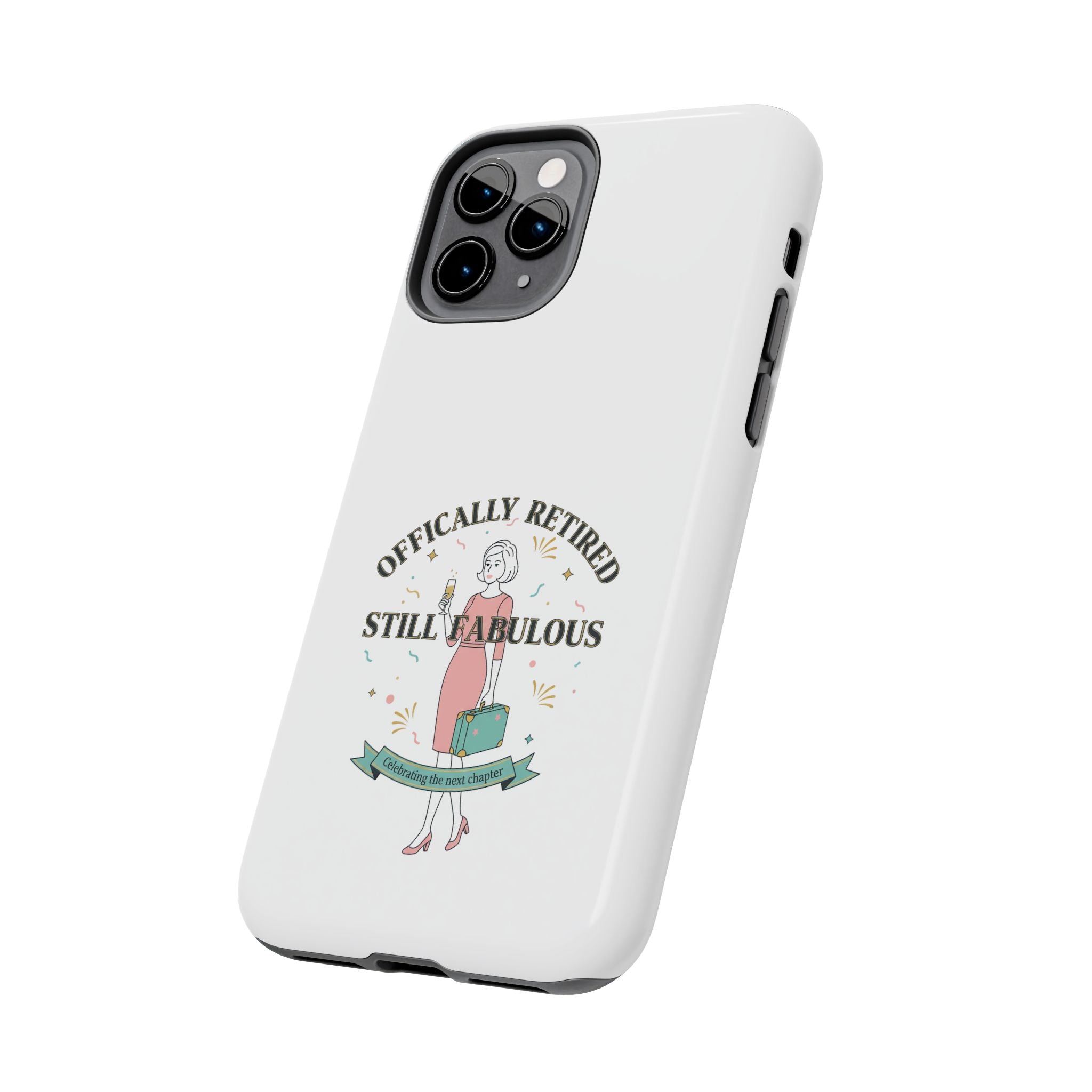 Officially Retired Still Fabulous Phone Case | Retirement, Retro Lady