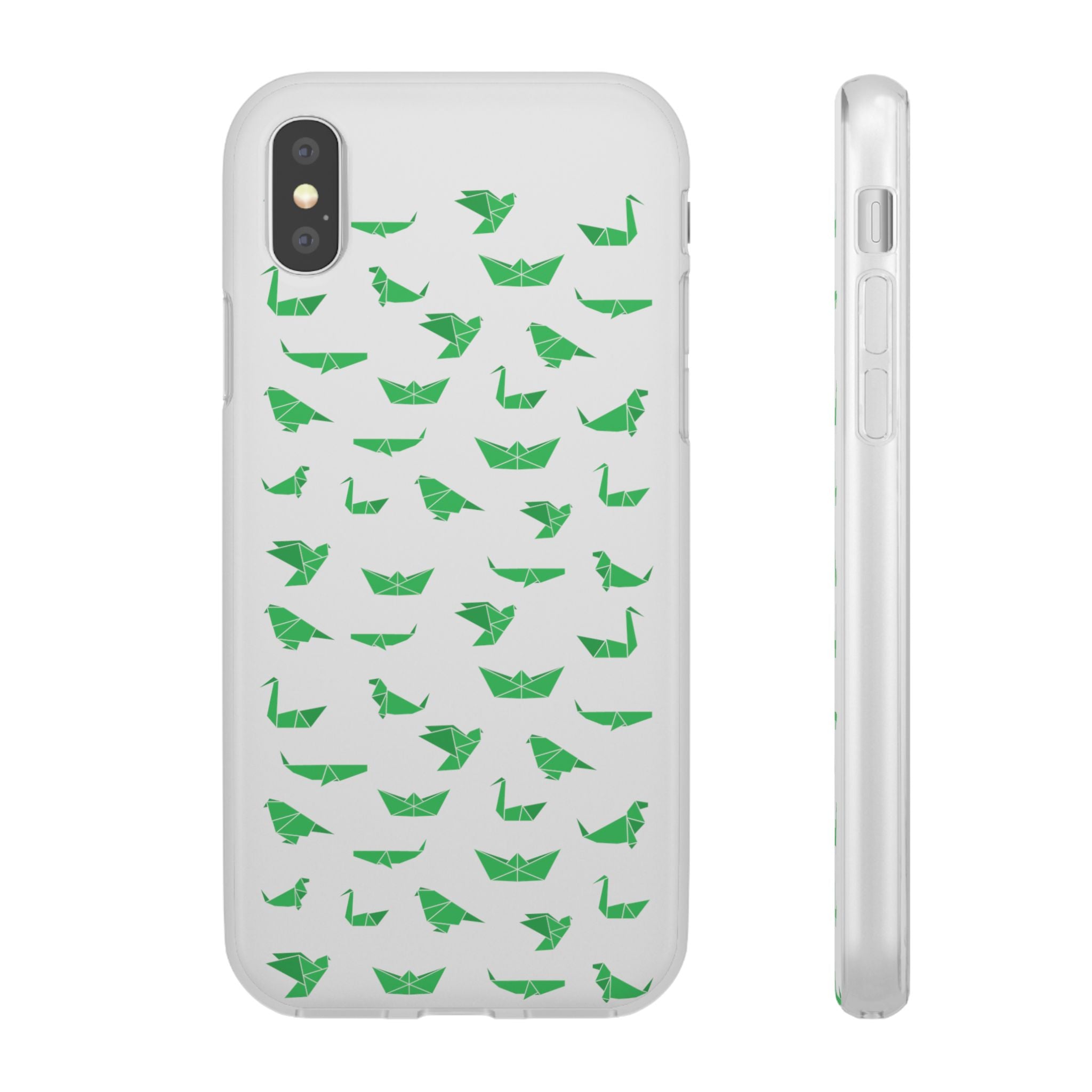 Green Origami Birds phone case | Flexi Case