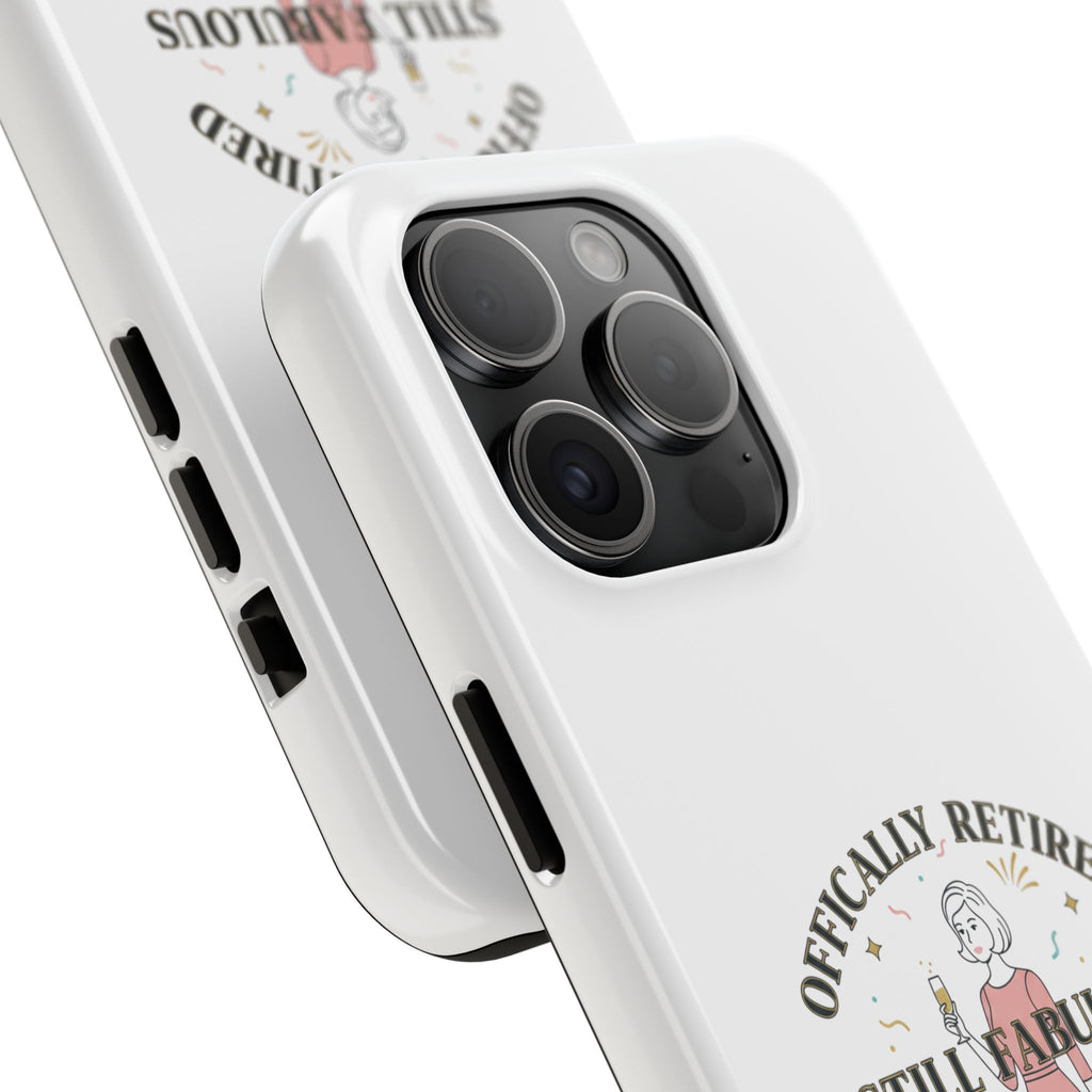 Officially Retired Still Fabulous Phone Case | Retirement, Retro Lady