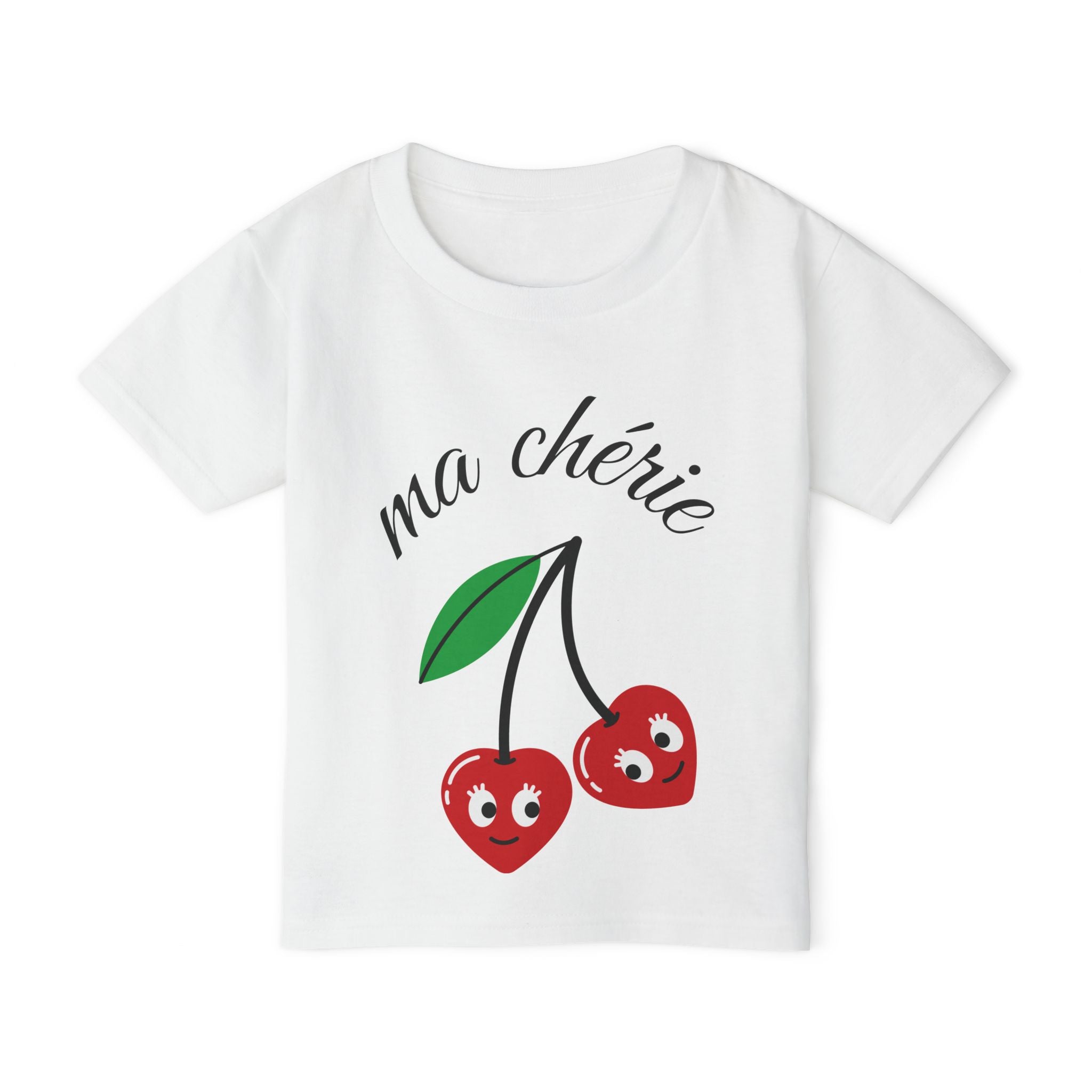 Toddler T-Shirt — "ma chérie" Cute Cherry Graphic