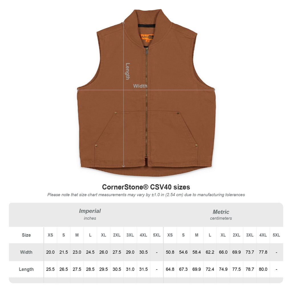 Embroidered Workwear Logo Vest | Washed Duck Cloth Vest