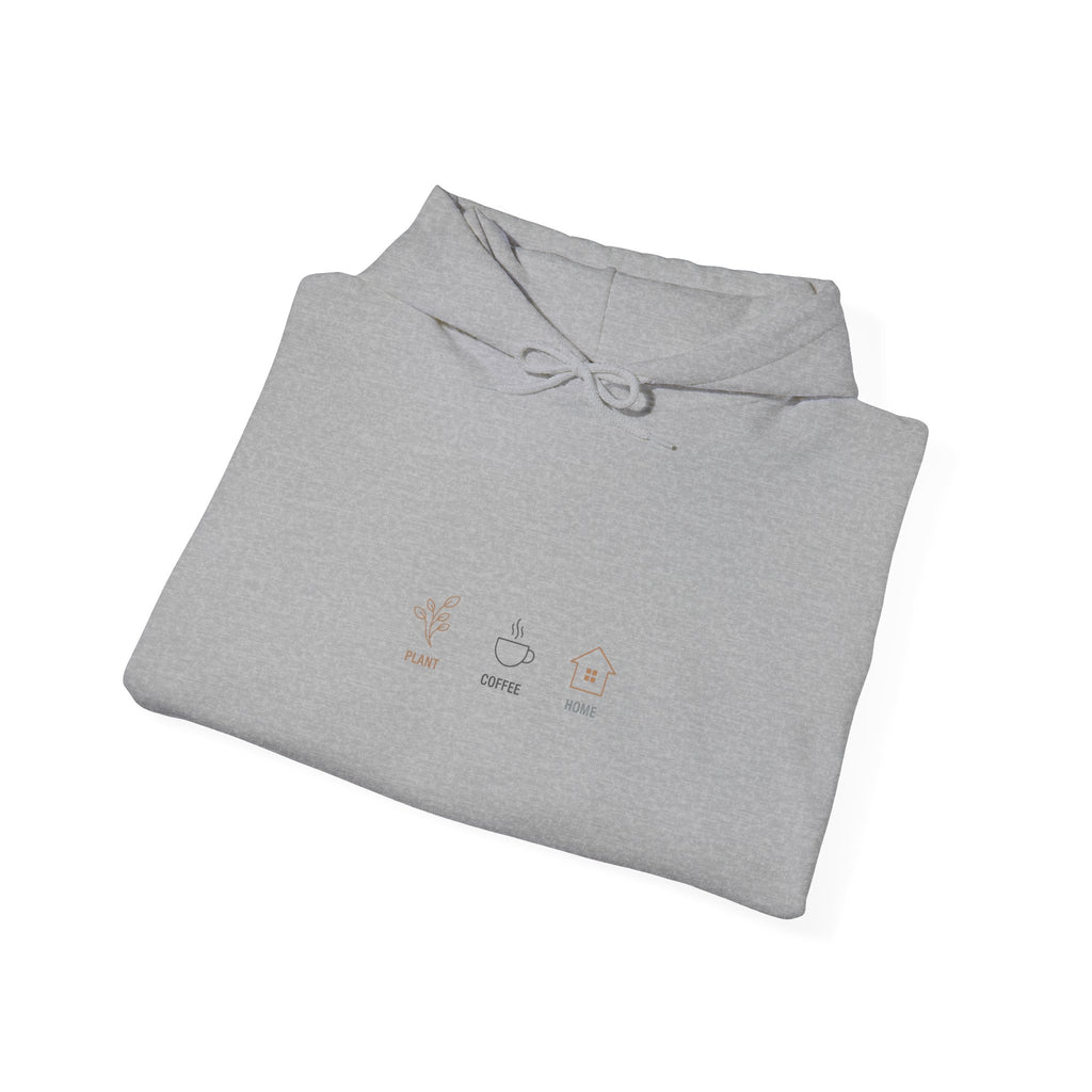 Minimal One-Line Plant Icons Hoodie | Single Continuous Line Illustration, Scandi Line Art