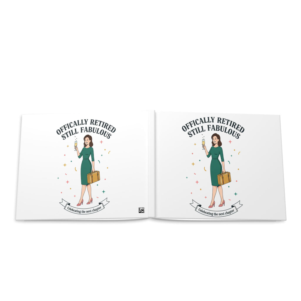 Officially Retired Still Fabulous Hardcover Photo Book | Retirement Travel Keepsake