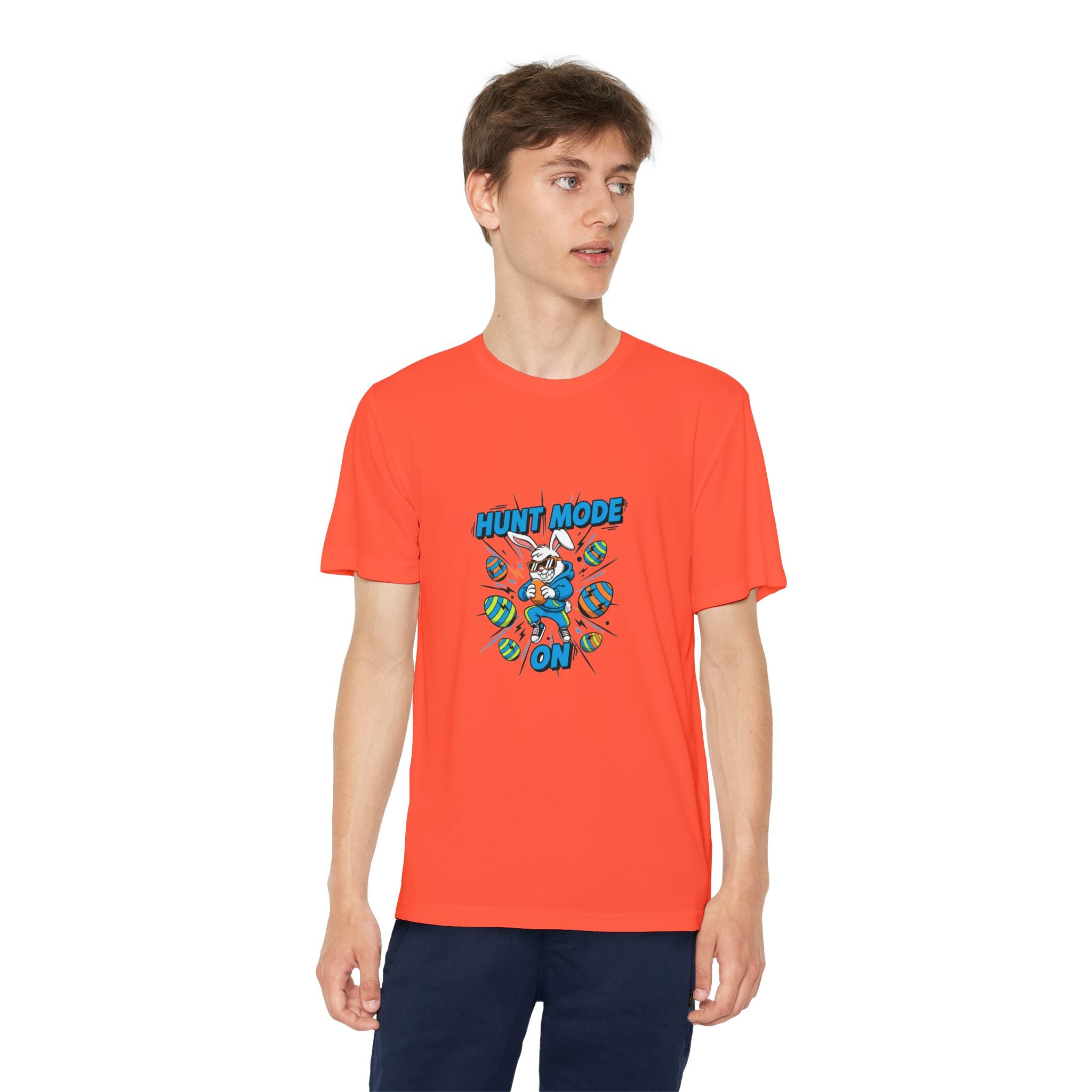 Hunt Mode On Youth T-Shirt | Hunting Mascot Tee