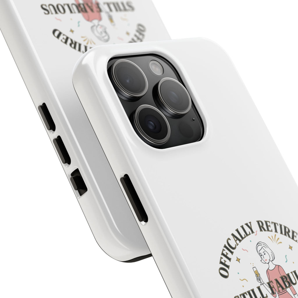 Officially Retired Still Fabulous Phone Case | Retirement, Retro Lady