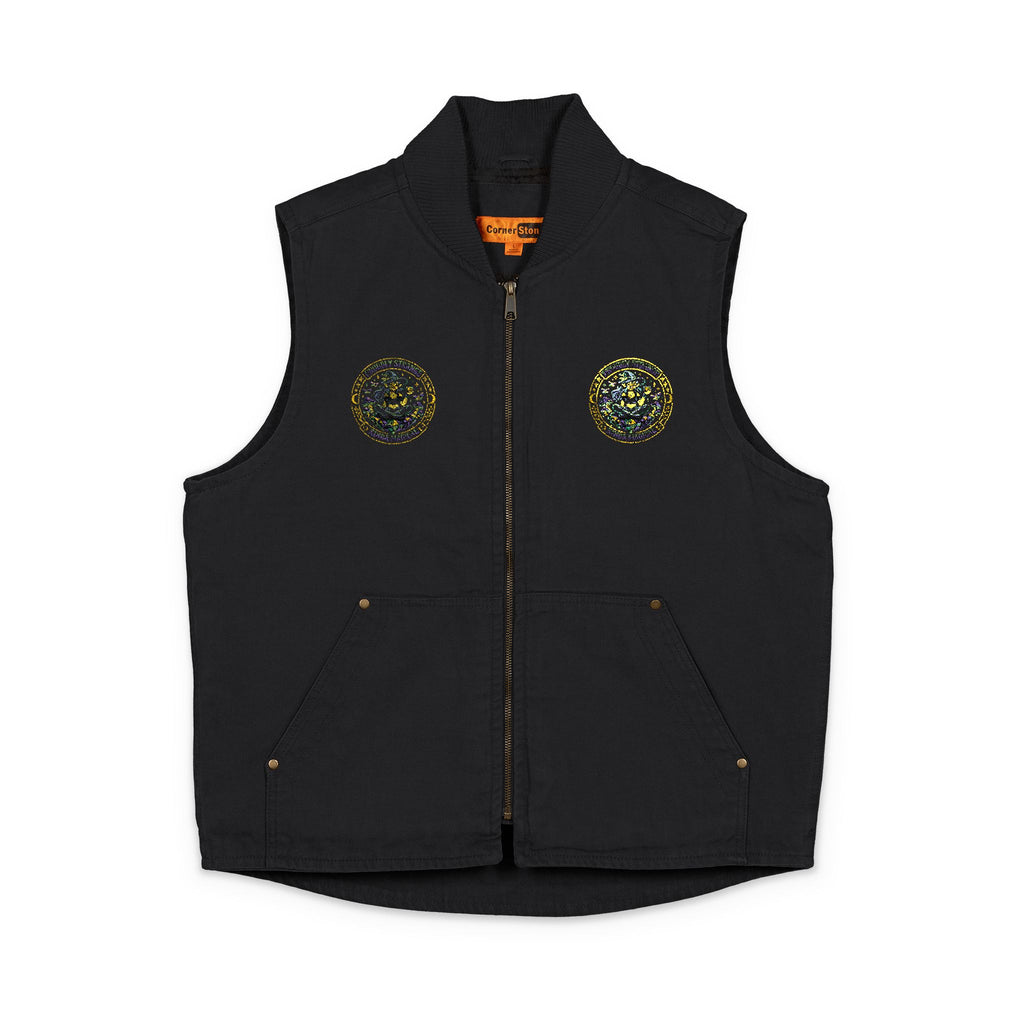 Embroidered Workwear Logo Vest | Washed Duck Cloth Vest