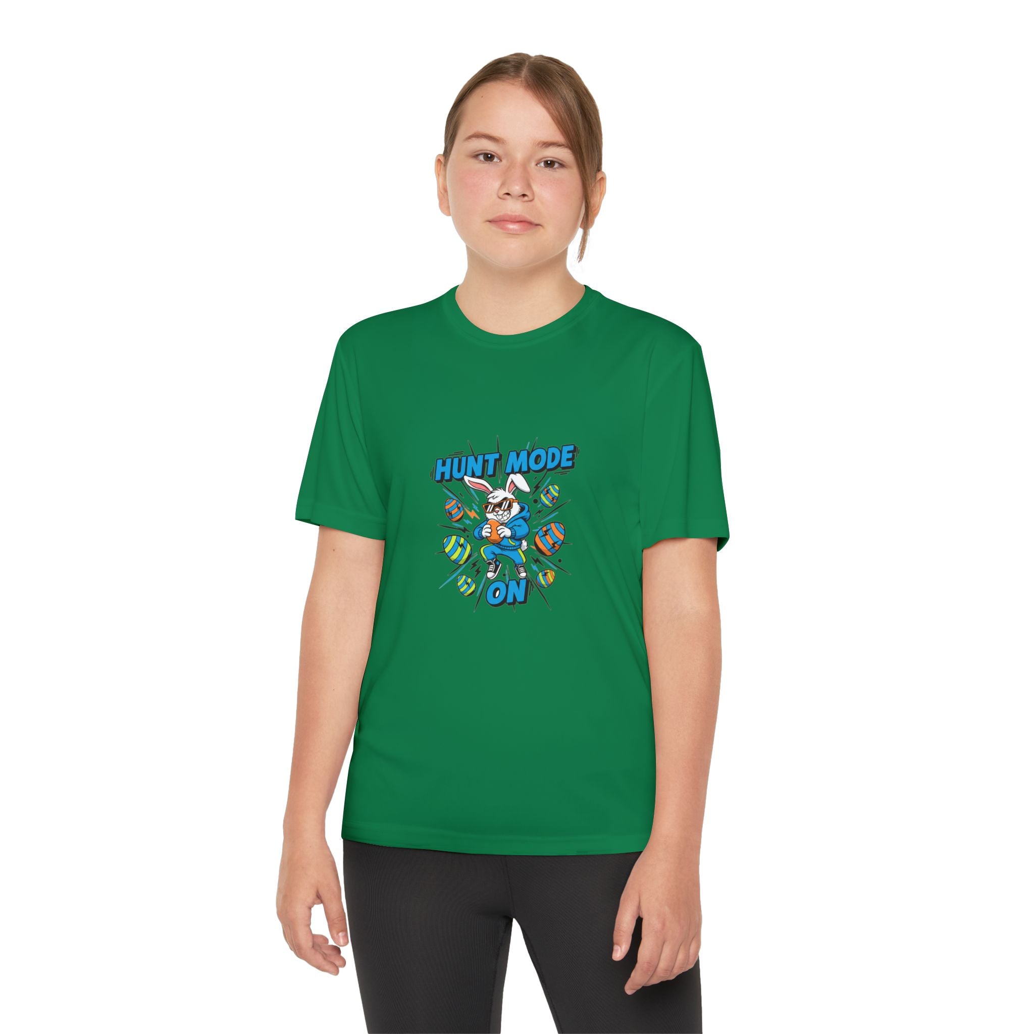 Hunt Mode On Youth T-Shirt | Hunting Mascot Tee
