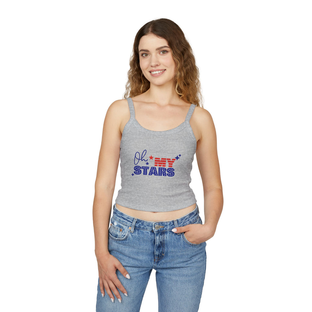 Oh My Stars tank top | Patriotic USA flag lettering, Fourth of July