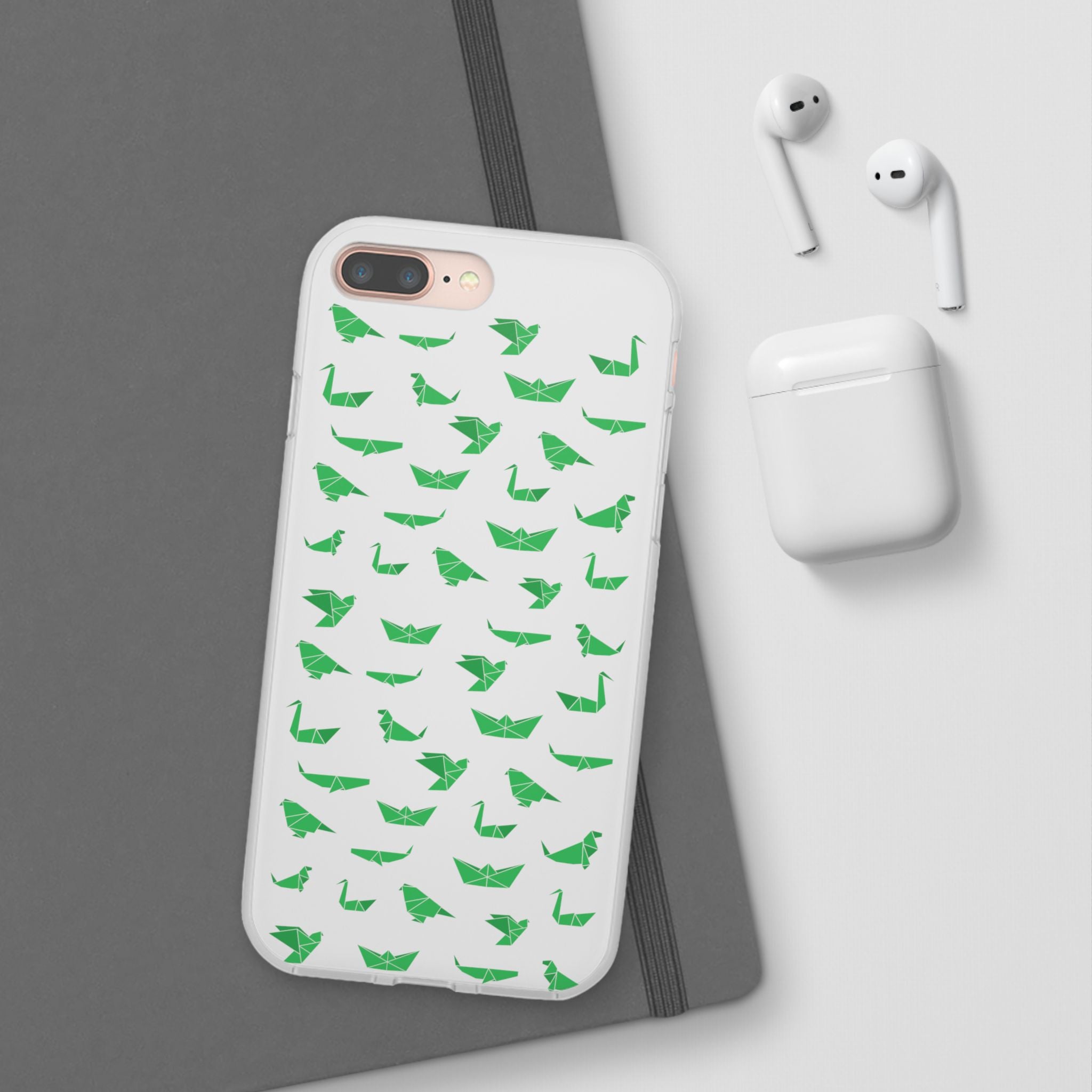 Green Origami Birds phone case | Flexi Case