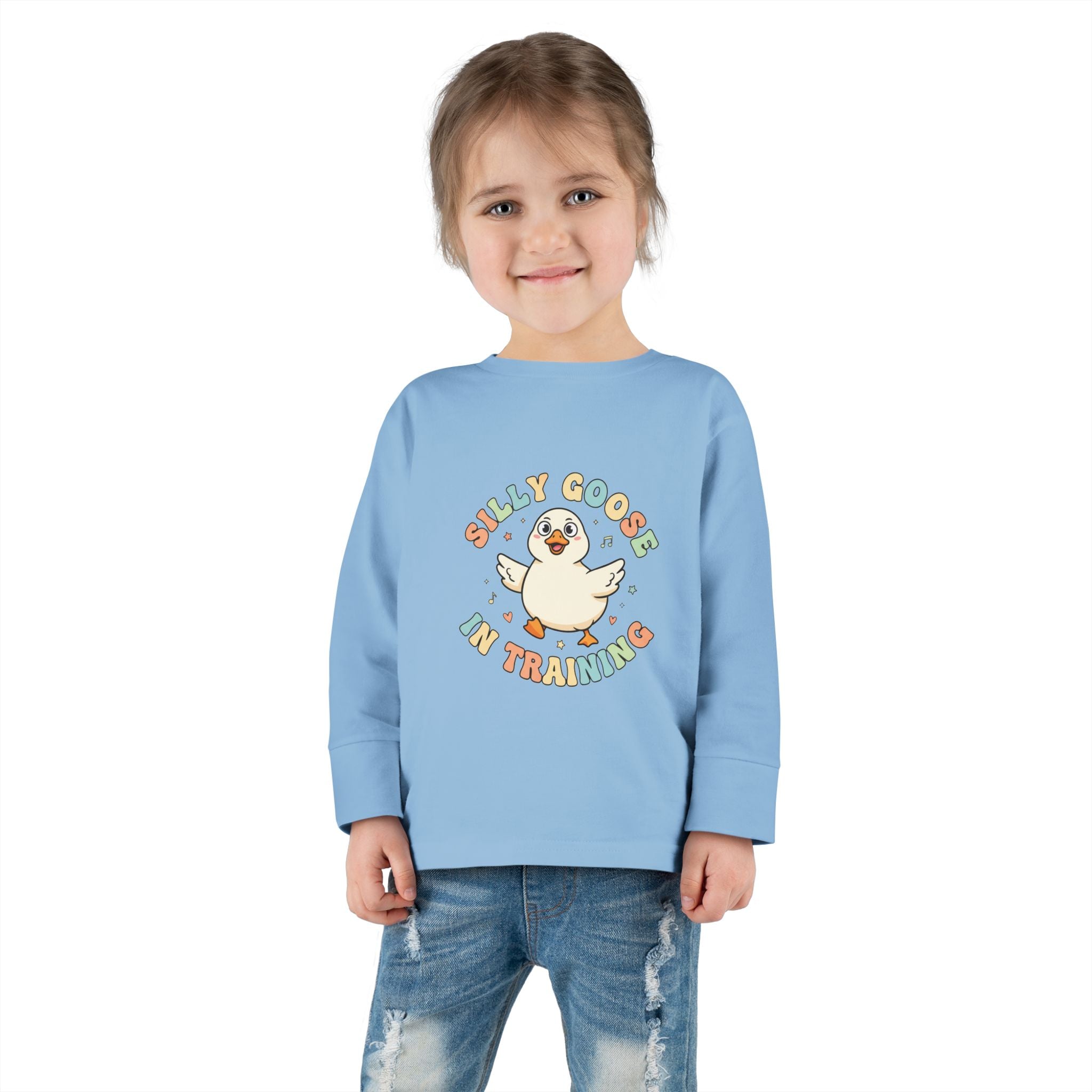 Silly Goose in Training Toddler Tee | Cute Duck Graphic