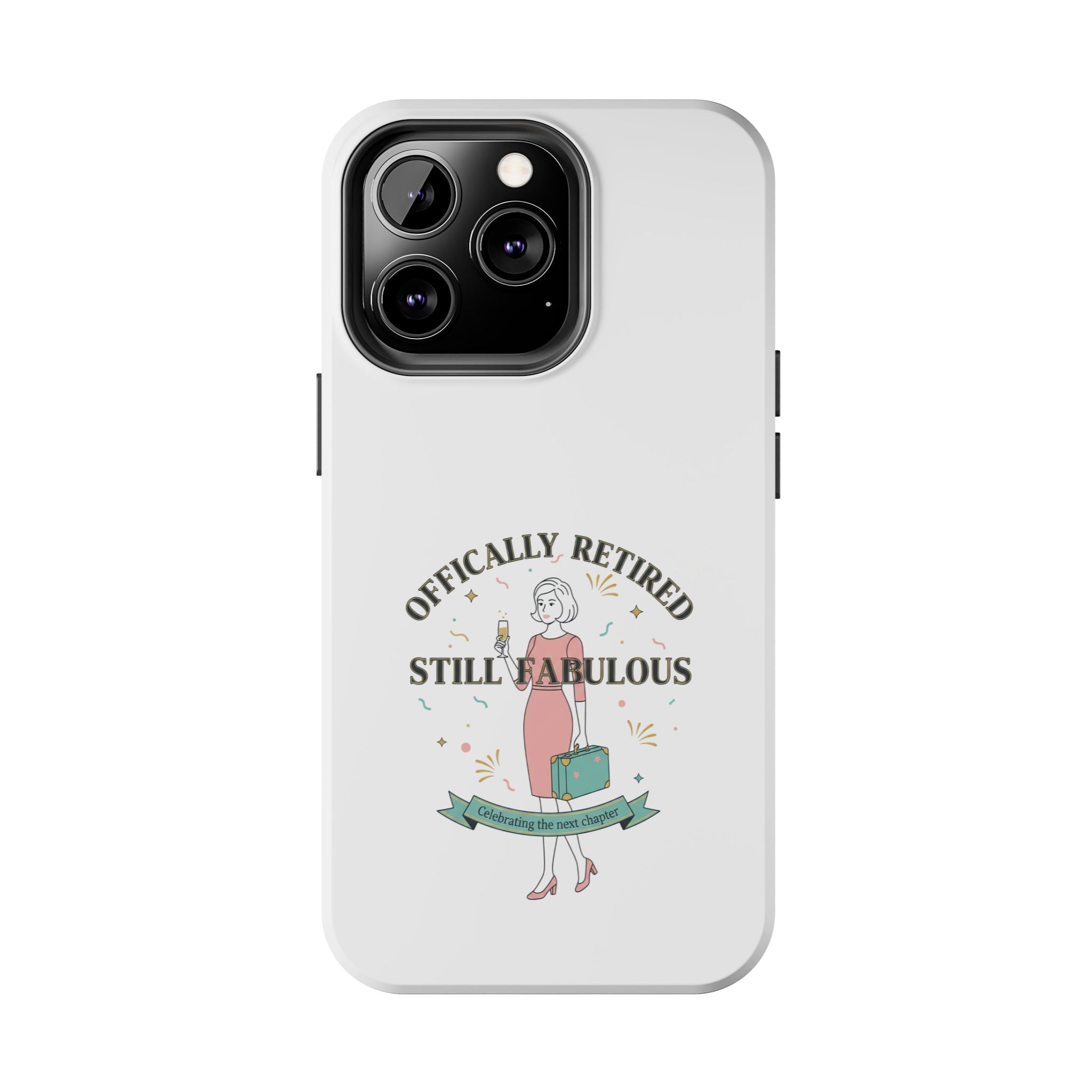 Officially Retired Still Fabulous Phone Case | Retirement, Retro Lady