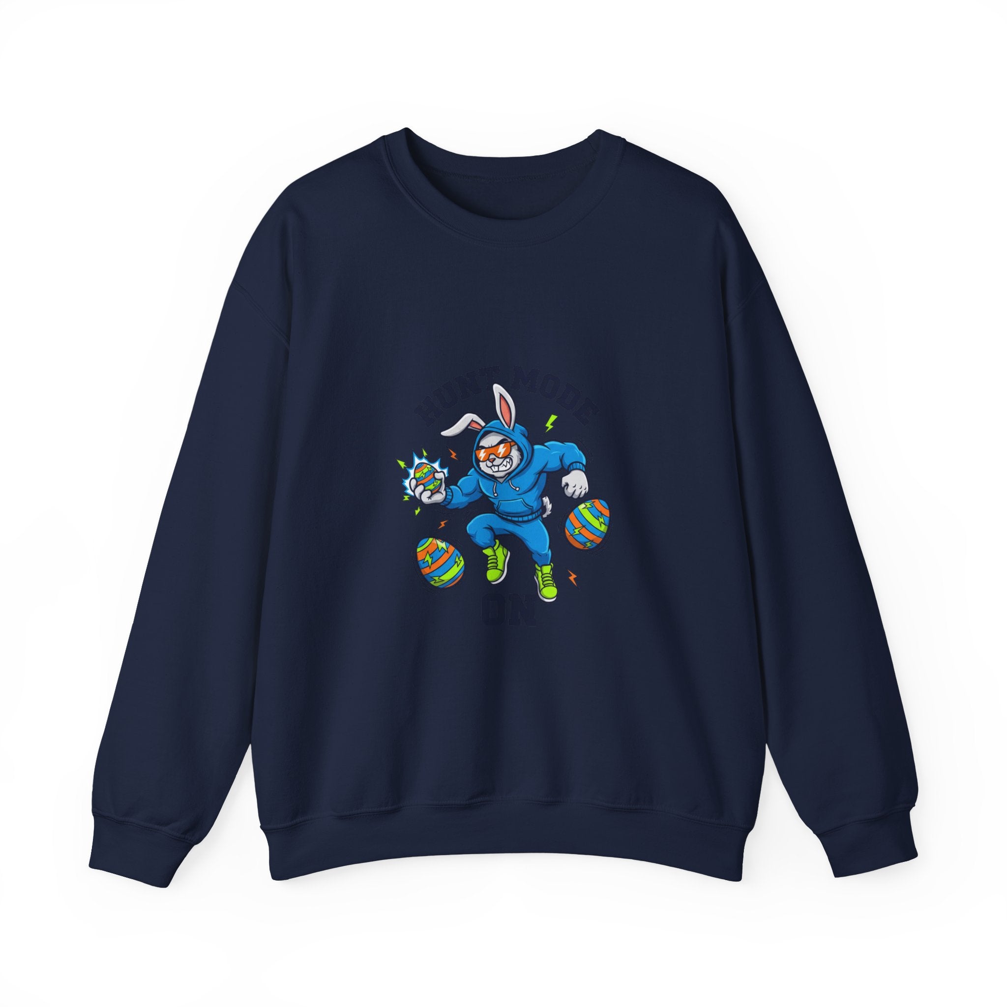 Hunt Mode On Easter Crewneck Sweatshirt | boys Easter shirt, egg hunter