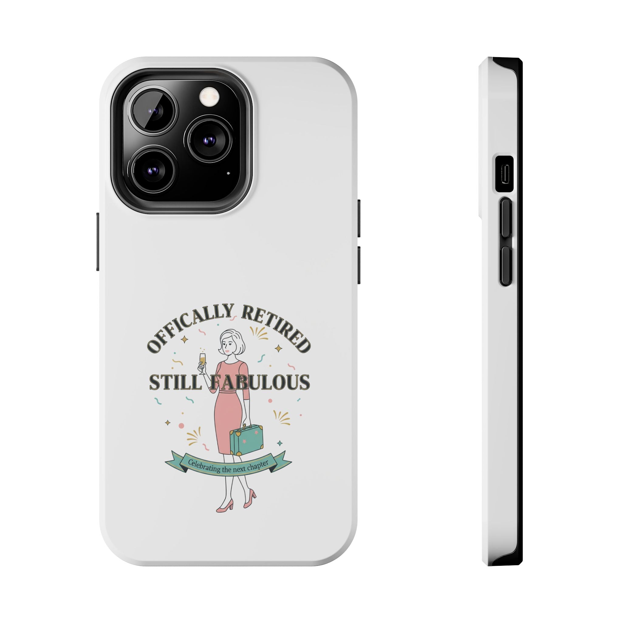 Officially Retired Still Fabulous Phone Case | Retirement, Retro Lady