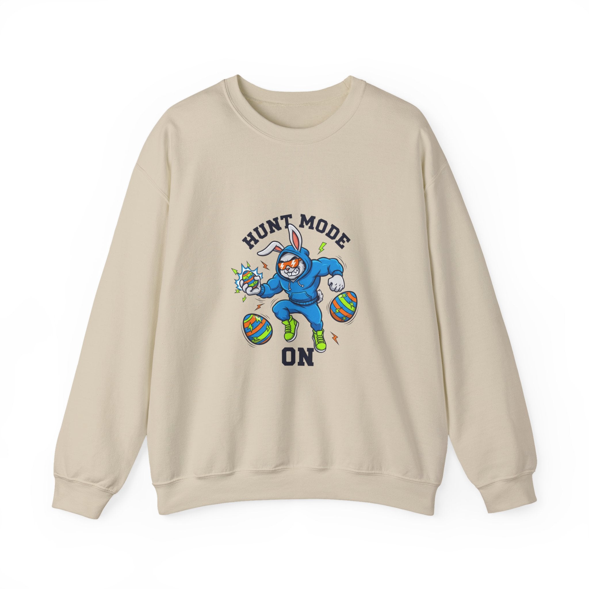 Hunt Mode On Easter Crewneck Sweatshirt | boys Easter shirt, egg hunter