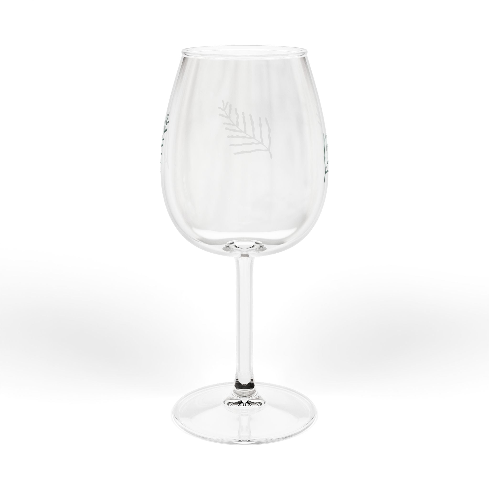 Green Leaf Vines Wine Glass