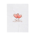 Together heart illustration Velveteen Plush Blanket | cozy couple, date night at home