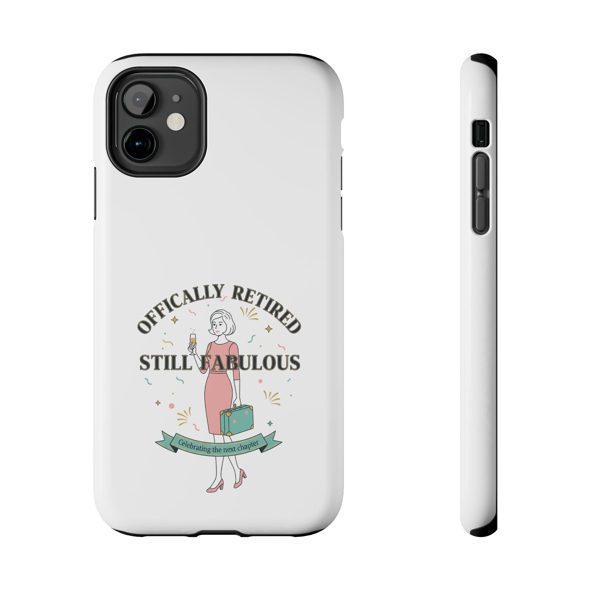 Officially Retired Still Fabulous Phone Case | Retirement, Retro Lady
