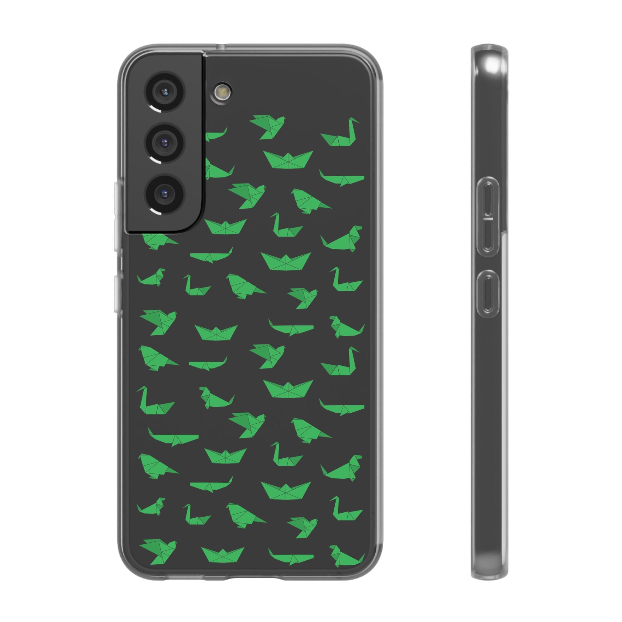 Green Origami Birds phone case | Flexi Case