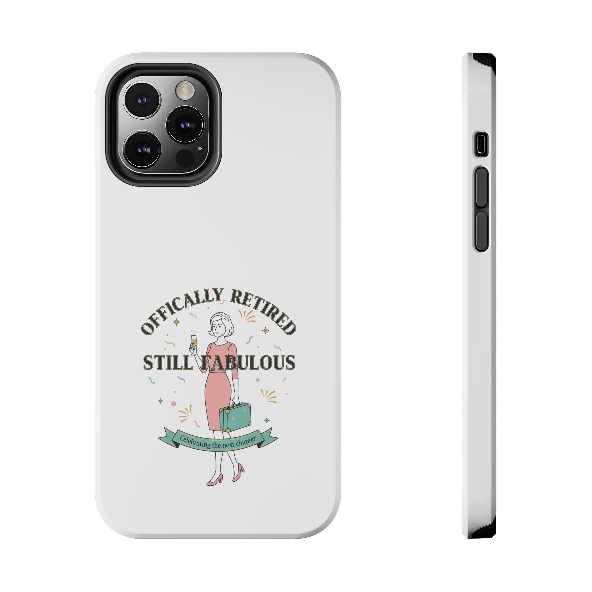 Officially Retired Still Fabulous Phone Case | Retirement, Retro Lady