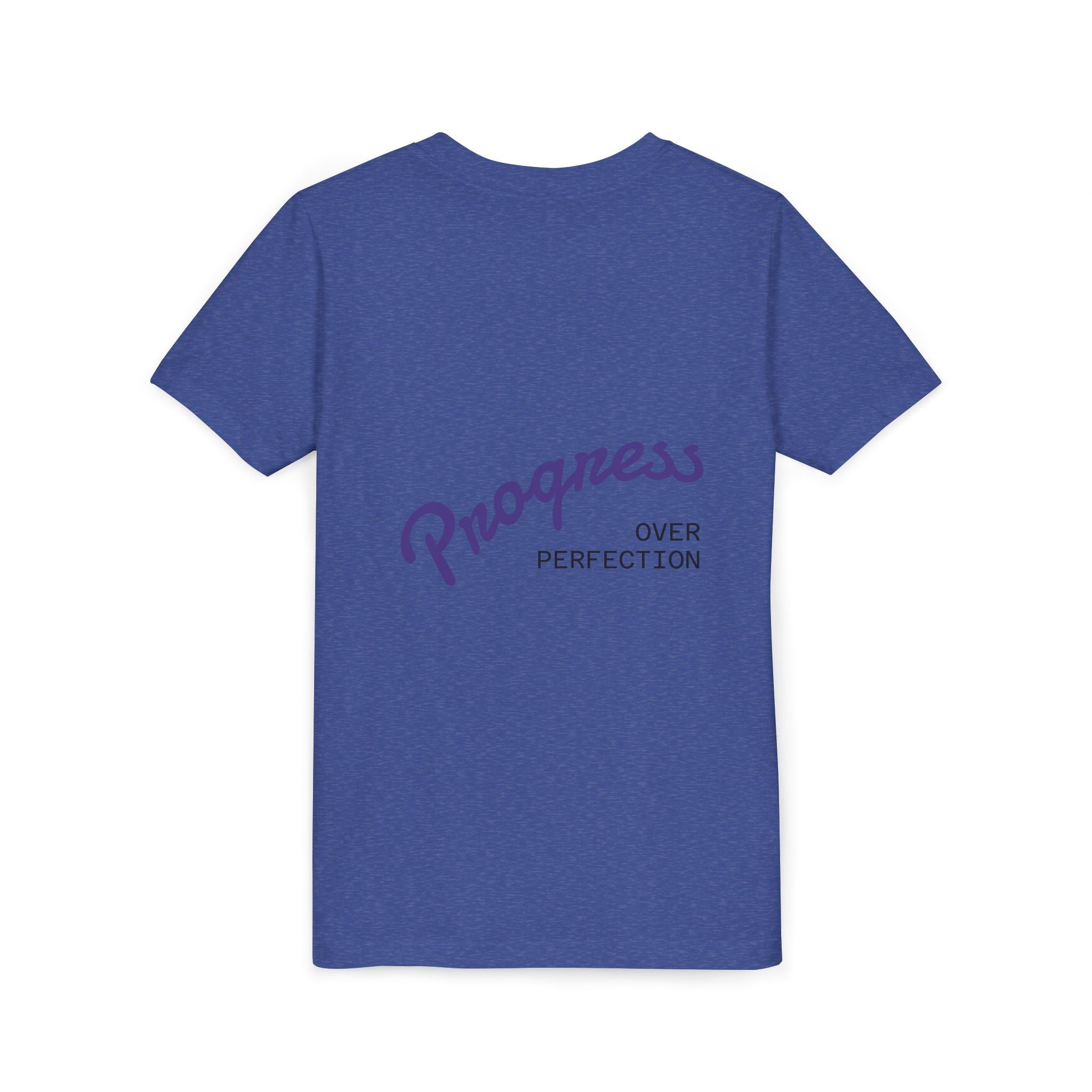 Progress Over Perfection Youth Tee | Less Hustle More Coffee design