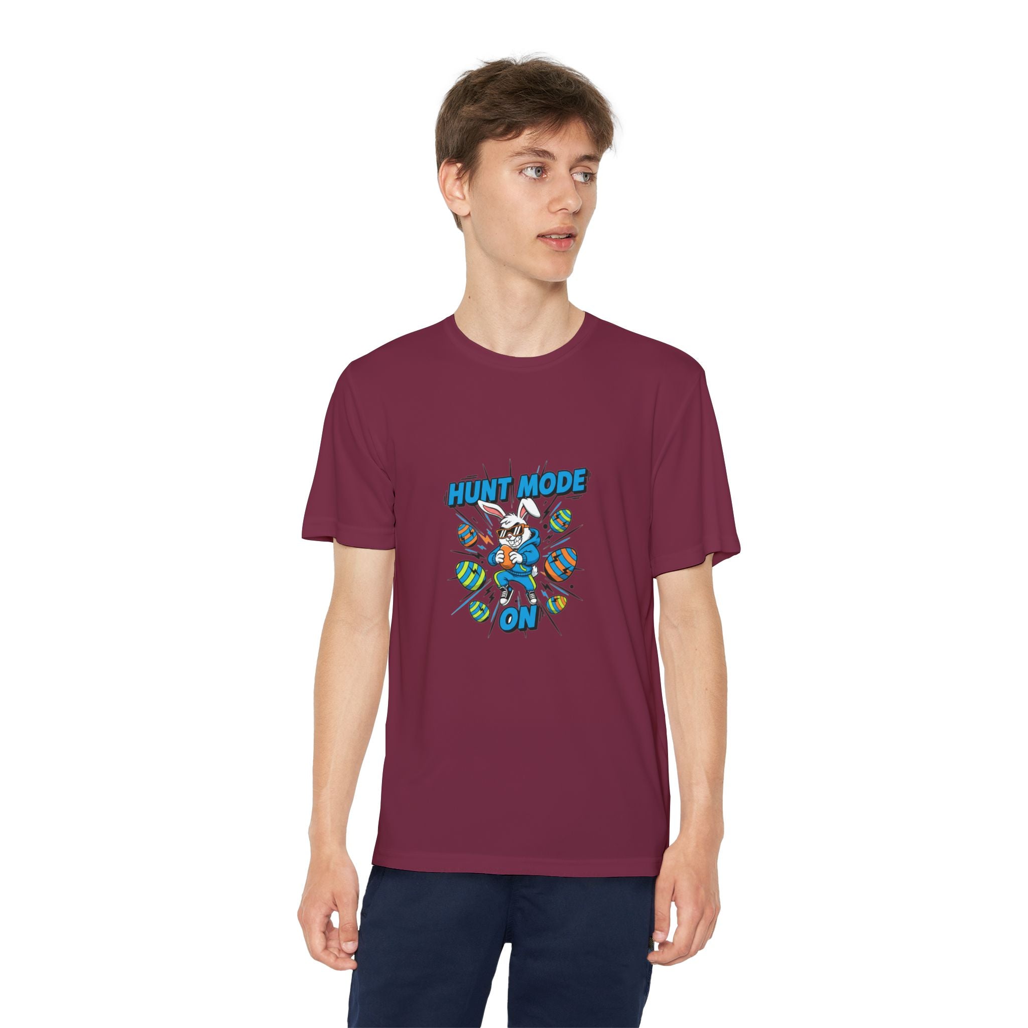 Hunt Mode On Youth T-Shirt | Hunting Mascot Tee