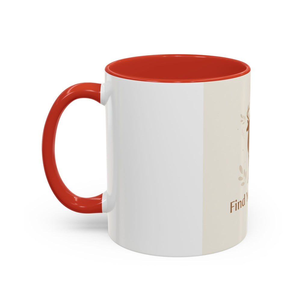 Find Your Quiet Deer Coffee Mug — Rustic Motivational Accent Mug