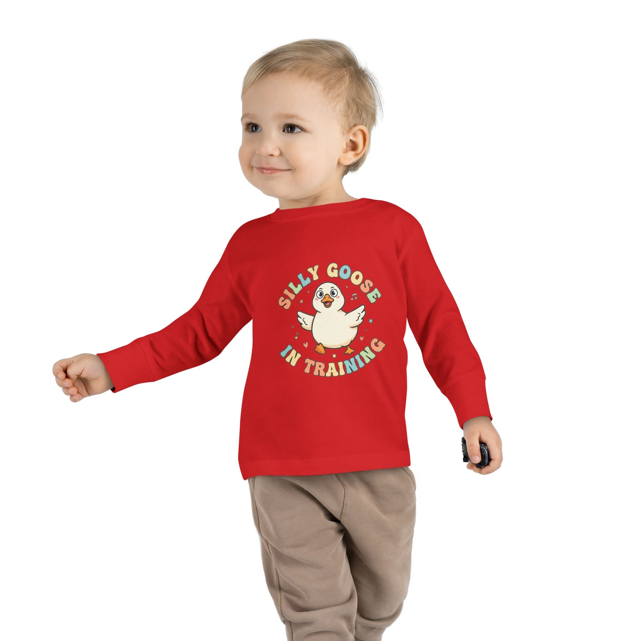 Silly Goose in Training Toddler Tee | Cute Duck Graphic