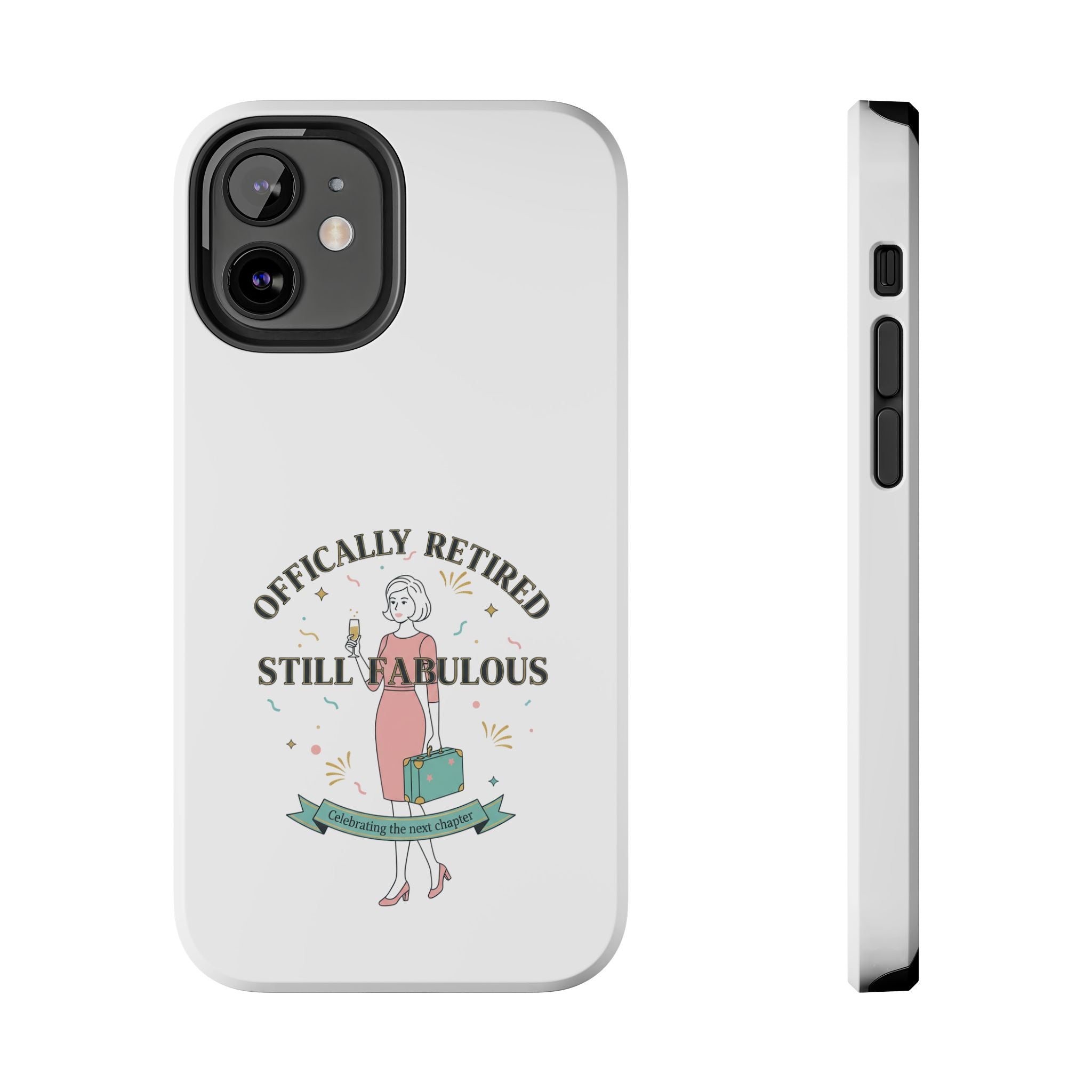 Officially Retired Still Fabulous Phone Case | Retirement, Retro Lady
