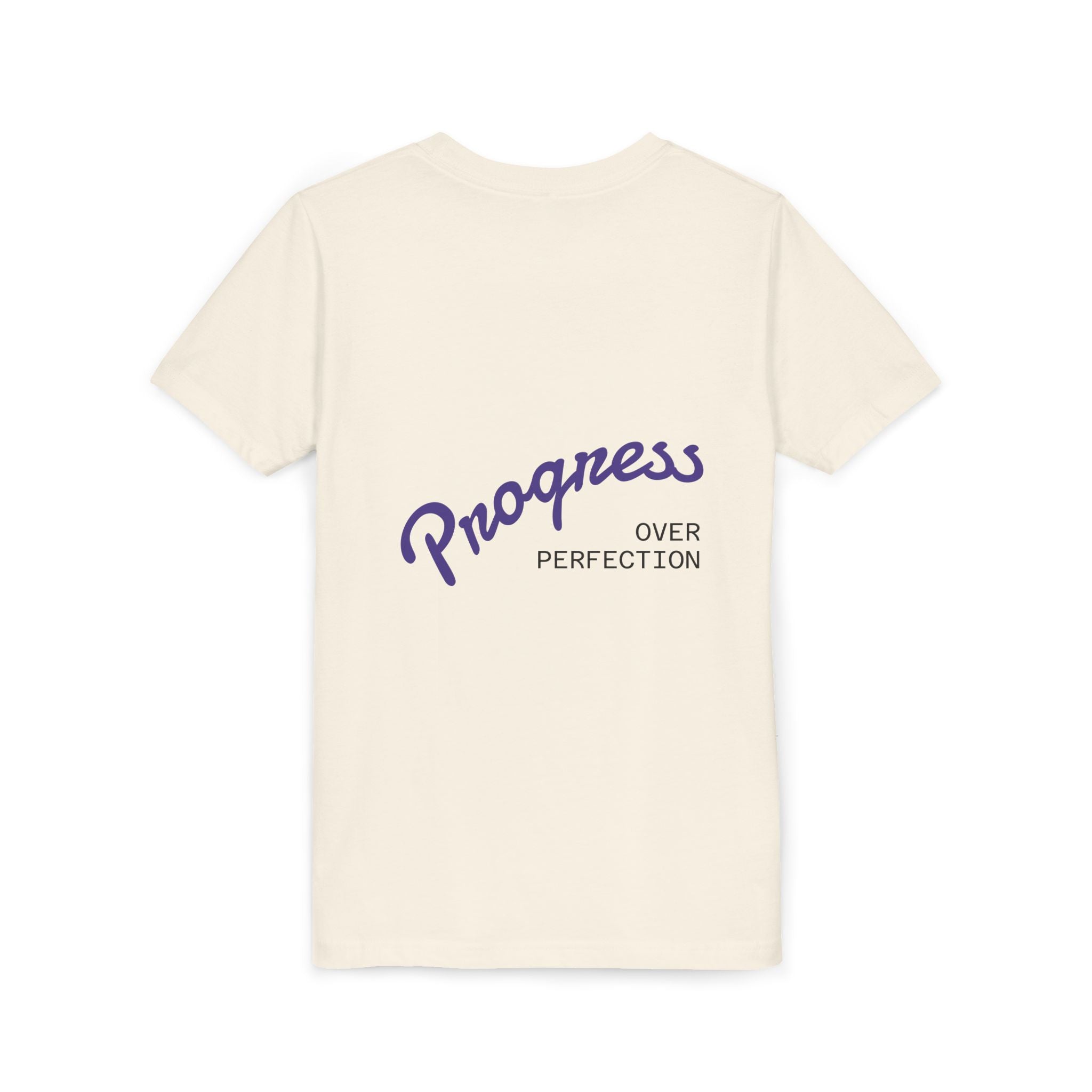 Progress Over Perfection Youth Tee | Less Hustle More Coffee design