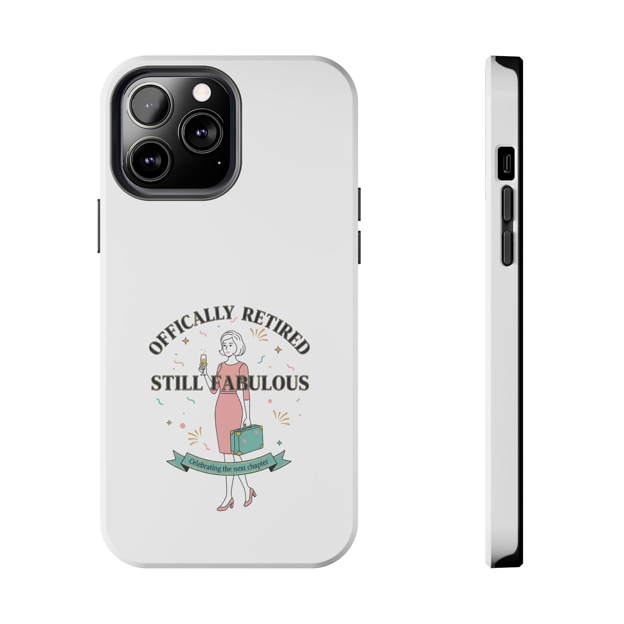Officially Retired Still Fabulous Phone Case | Retirement, Retro Lady