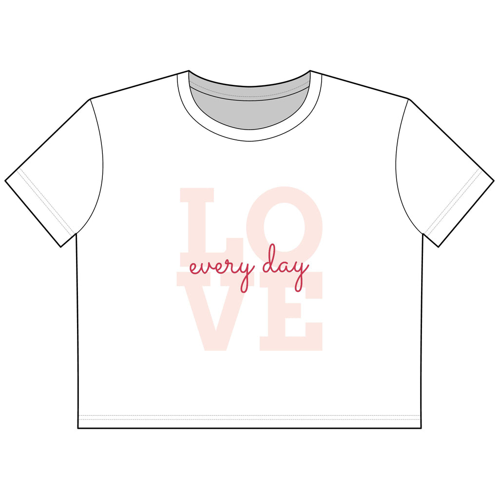 Love Every Day Cropped Tee