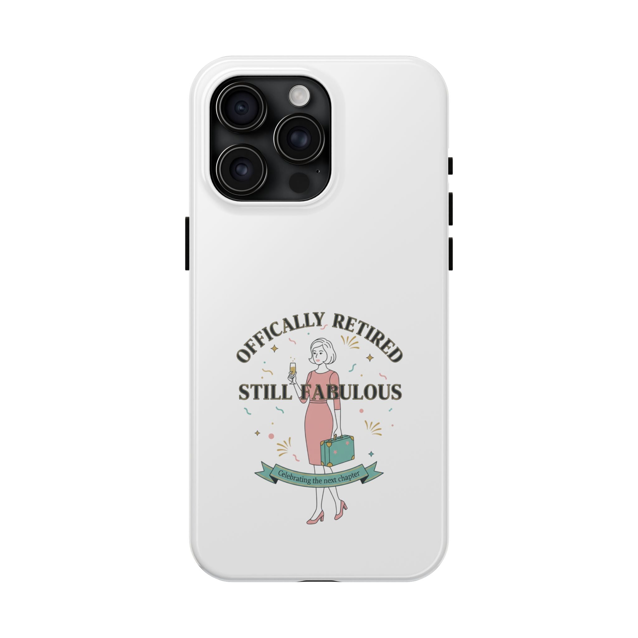 Officially Retired Still Fabulous Phone Case | Retirement, Retro Lady