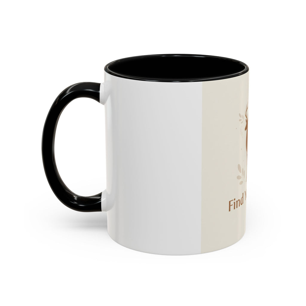 Find Your Quiet Deer Coffee Mug — Rustic Motivational Accent Mug