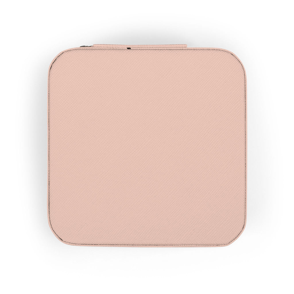 Travel Jewelry Case — Compact Pink Travel Jewelry Organizer with Ring & Earring Compartments