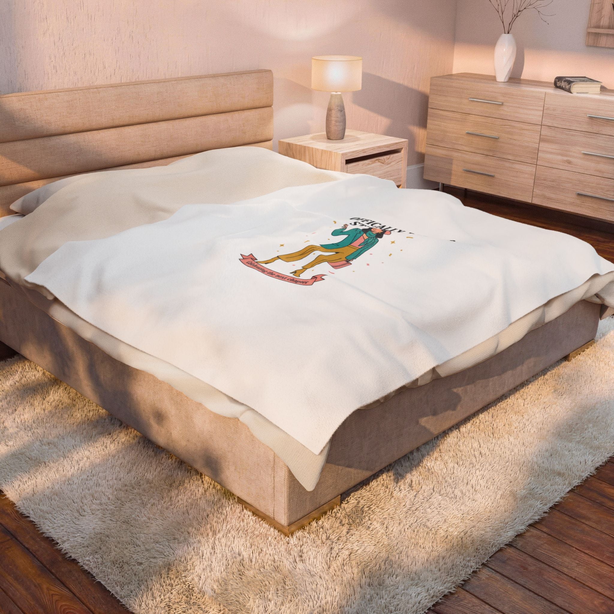 Officially Retired Still Fabulous Velveteen Plush Blanket | retirement gifts for women, personalized retirement gifts