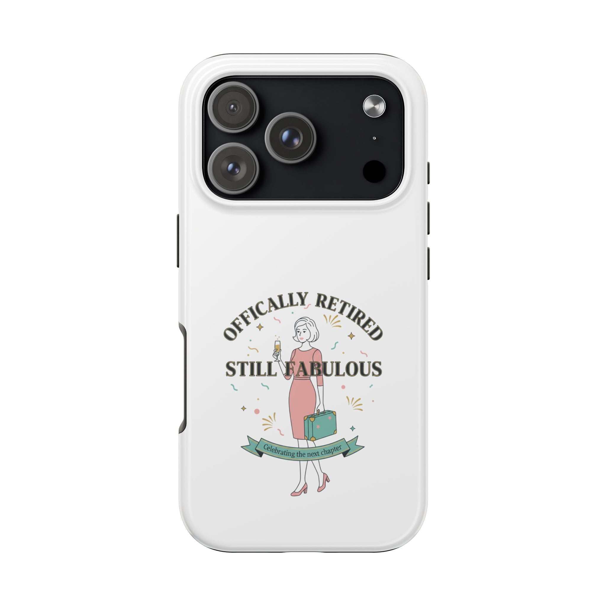 Officially Retired Still Fabulous Phone Case | Retirement, Retro Lady