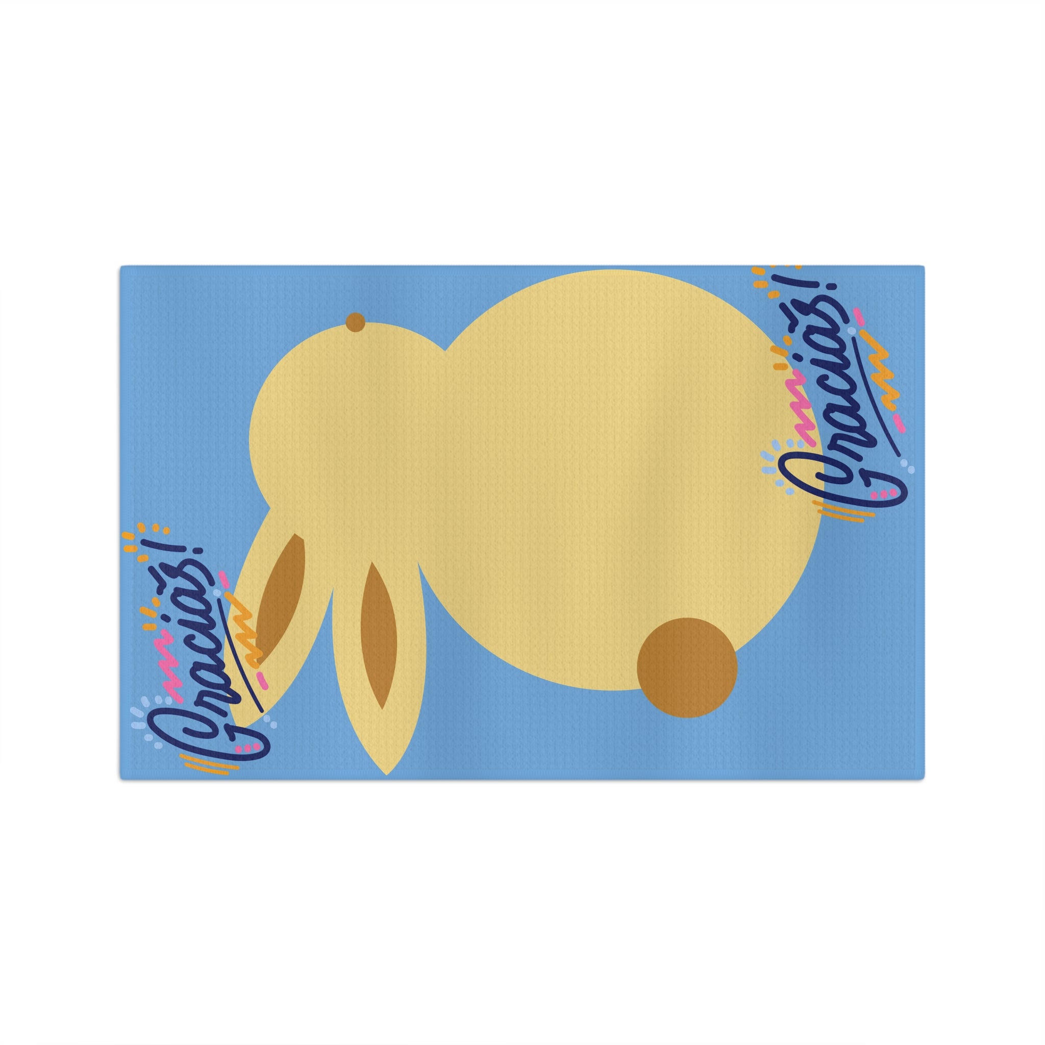 Avocado Pattern Microfiber Tea Towel — Bright Yellow Kitchen Towel for Avocado Lovers